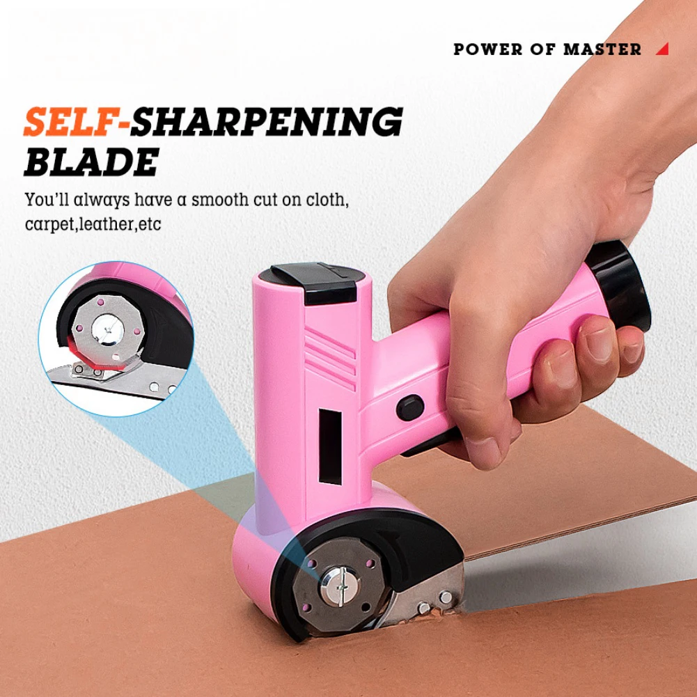 Cordless Electric Scissors with 3 Blades 2000mAh Battery Type C Fast Charge for Cutting Fabric Leather Cardboard