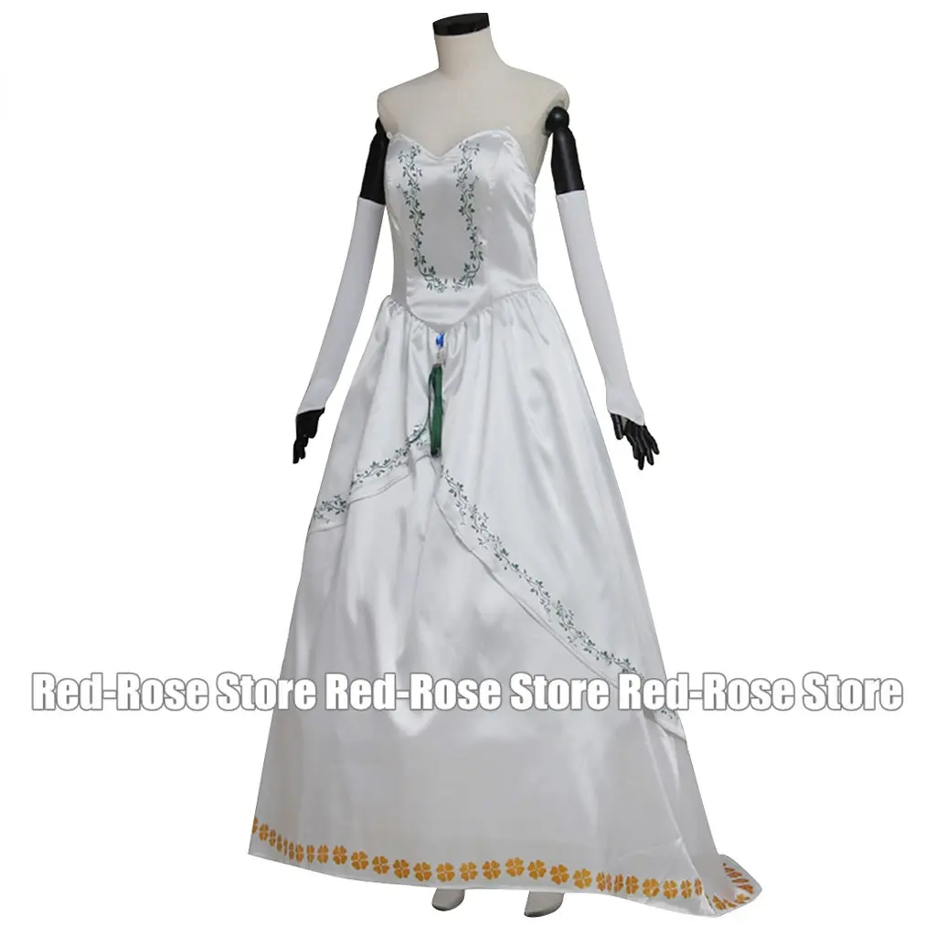 Game Final Fantasy IX Garnet Princess Cosplay Costume Adult Women White Dress Outfit Bride Garnet Princess Gown Halloween Outfit