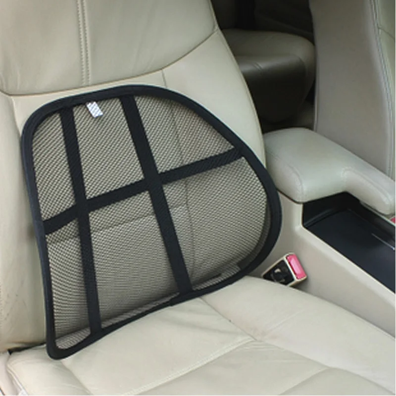 Cojín Lumbar para coche, silla de oficina de malla transpirable, soporte Lumbar cómodo