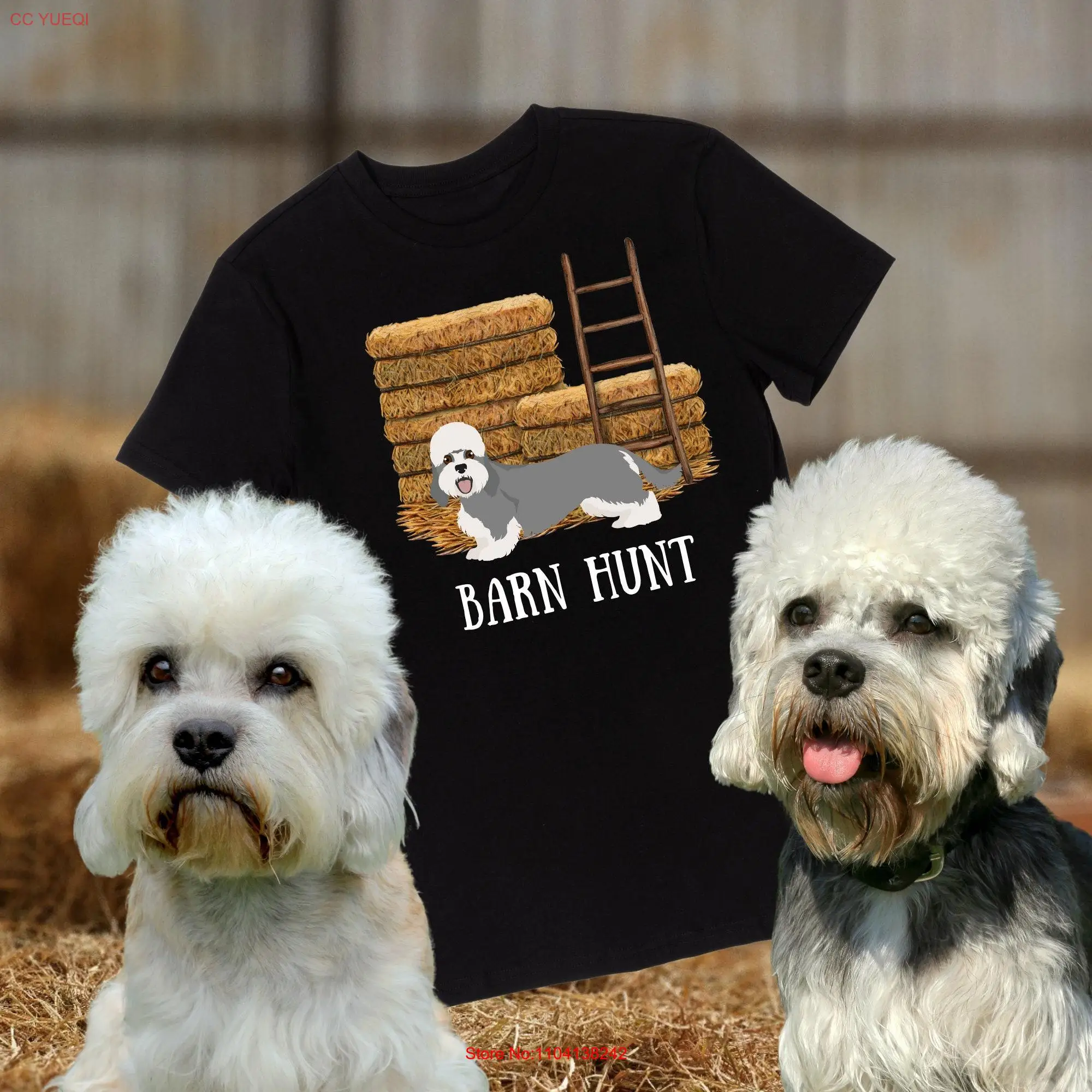 Barn HunT T Shirt Dandie Dinmont Terrier lover dog sports instinct test ratting tunnel scent quarry BHA