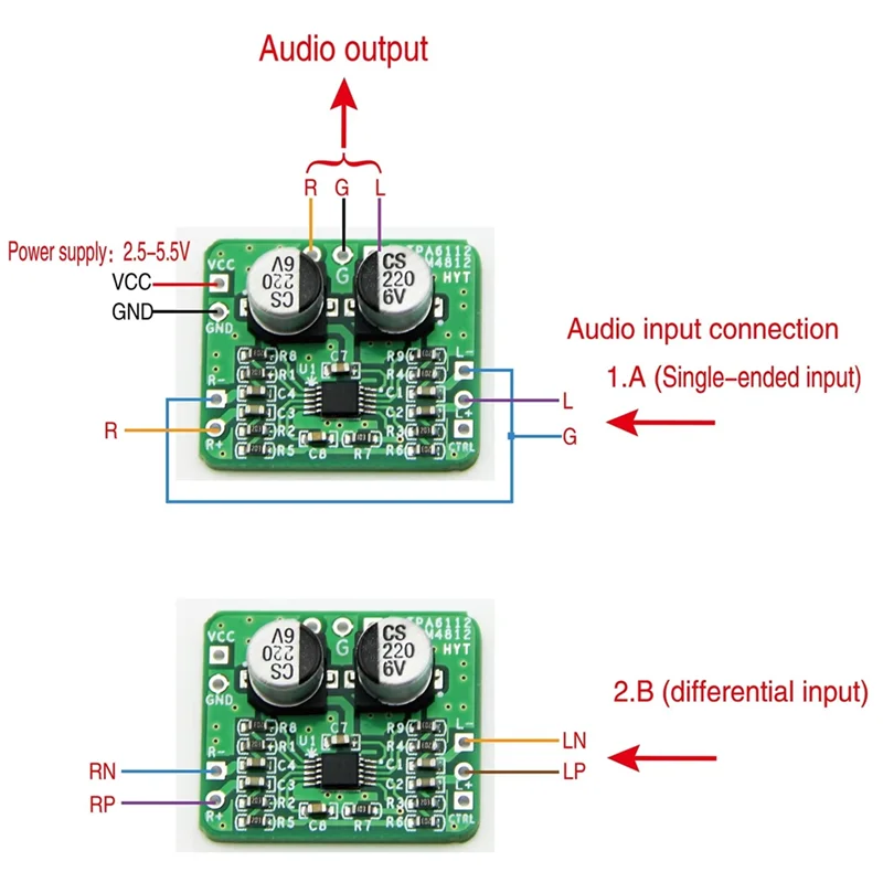 B04C-TPA6112 Headphone Amplifier Board 150 MW Audio Differential Balanced HIFI Amp Module