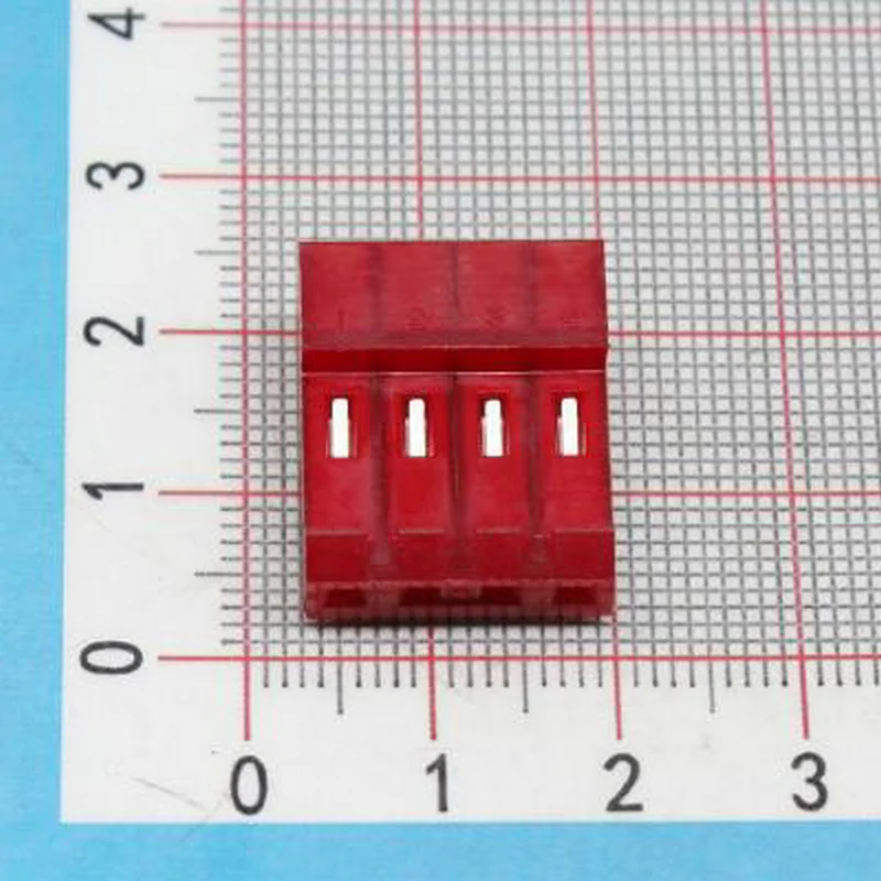 

20PCS Genuine Car connector 3-640428-4 4P red punctured rubber case