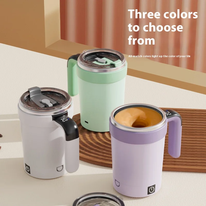 

Intelligent Temperature Measurement Magnetic Automatic Stirring Cup Electric Portable Coffee Cup Milkshake Cup Fitness Thermos