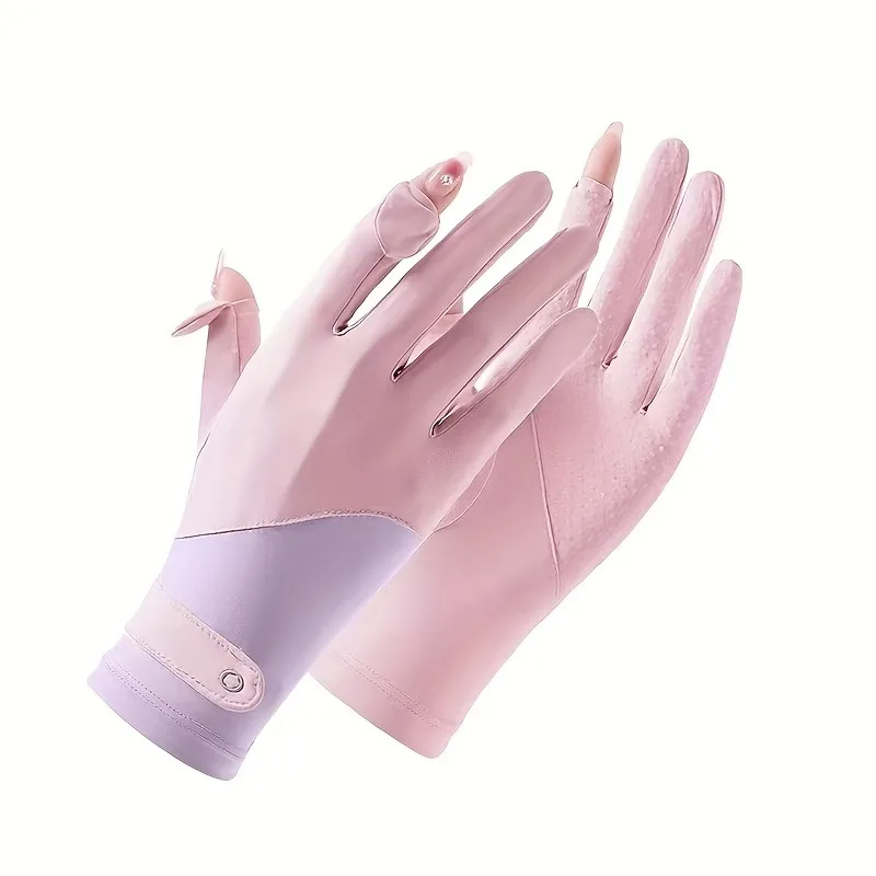 OhSunny Summer Light Breathable Sunscreen Driving Gloves New Tech Ceramic Fabric UPF 2000+ Anti UV Slip For Outdoor Cycling