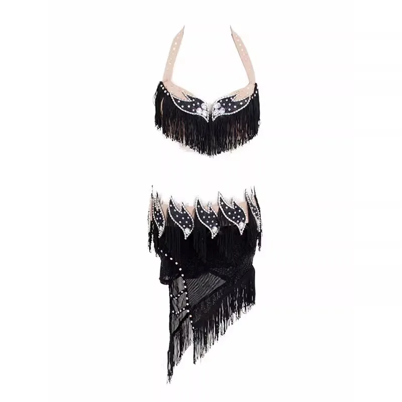 تخصيص ملابس الرقص الشرقي أداء ملهم الملابس الإناث غطاء الخصر مثير شرابات ممارسة فستان الصدرية تنورة #6