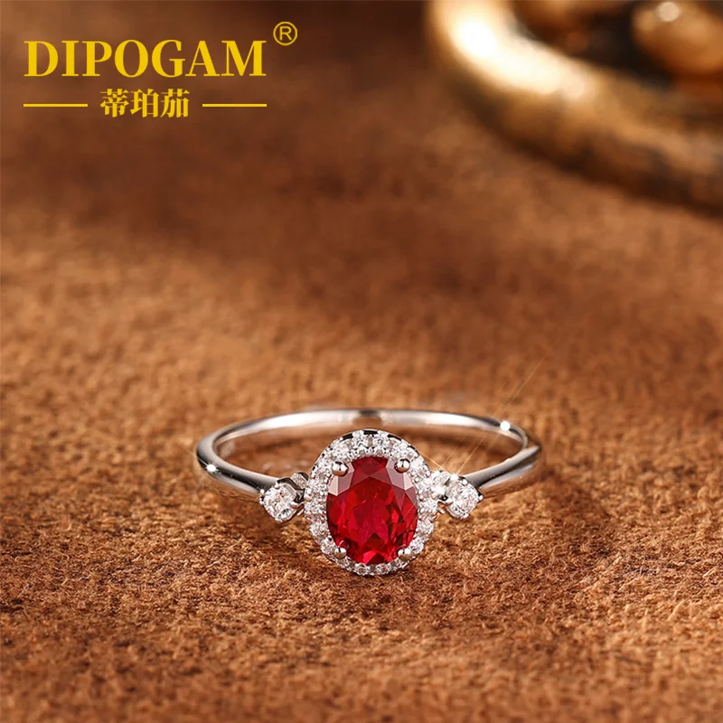 

Кольцо из серебра 925 пробы с лабораторно выращенным рубином цвета «голубиная кровь», простое повседневное женское кольцо, модный ювелирный аксессуар