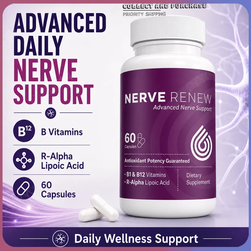 Nerve Renew Advanced Nerve Support Supplement - Natural Relief for Nerve Discomfort with R-Alpha Lipoic Acid & Vitamin B Complex