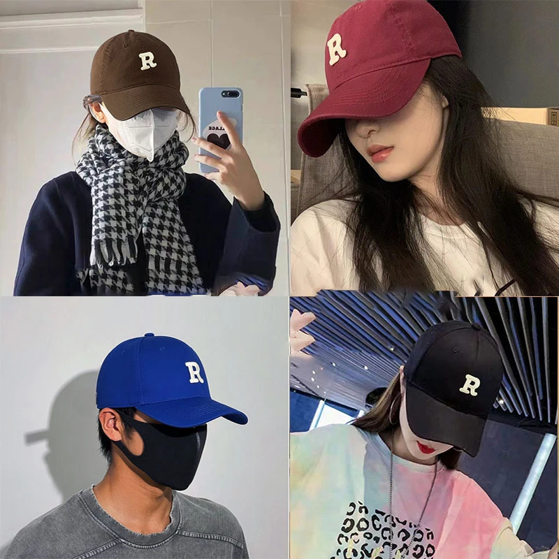 New hat R spring and summer fashion students all over the sun shading baseball cap male trend show face small plankton Shuai cap