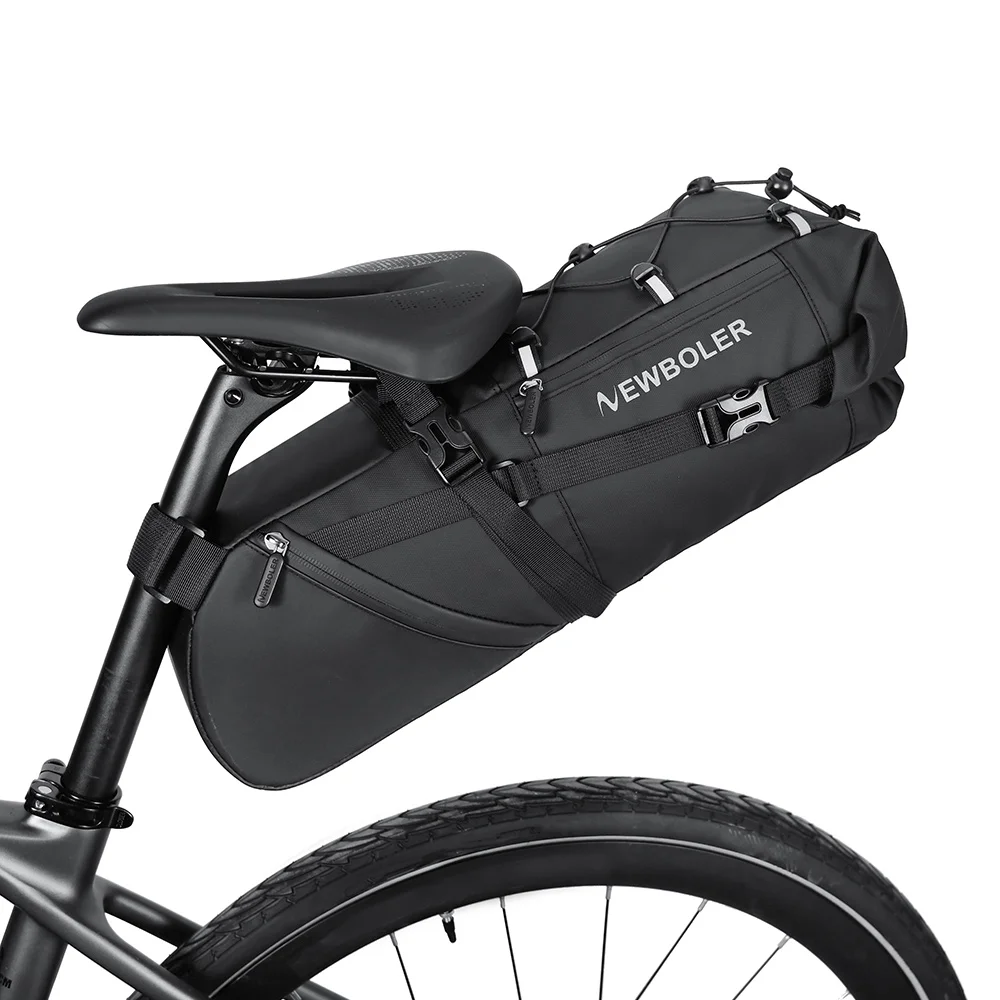 AliExpress NEWBOLER 18L Bike Saddle Bag Waterproof MTB Road Bicycle Large Capacity Cycling Bag Foldabe Tail Rear Bag Trunk Accessories