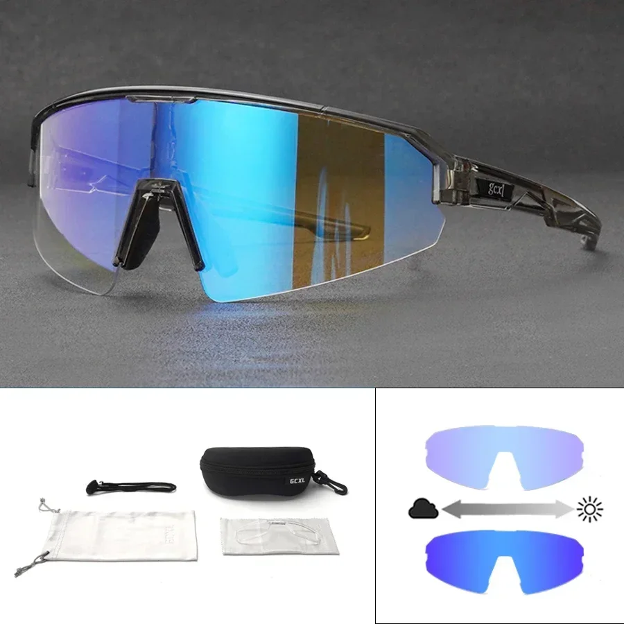 

New Photochromic Bicycle Glasses Cycling Sports Sunglasses Men Women Mountain Bike Road Eyewear Riding Outdoor Hiking Goggles