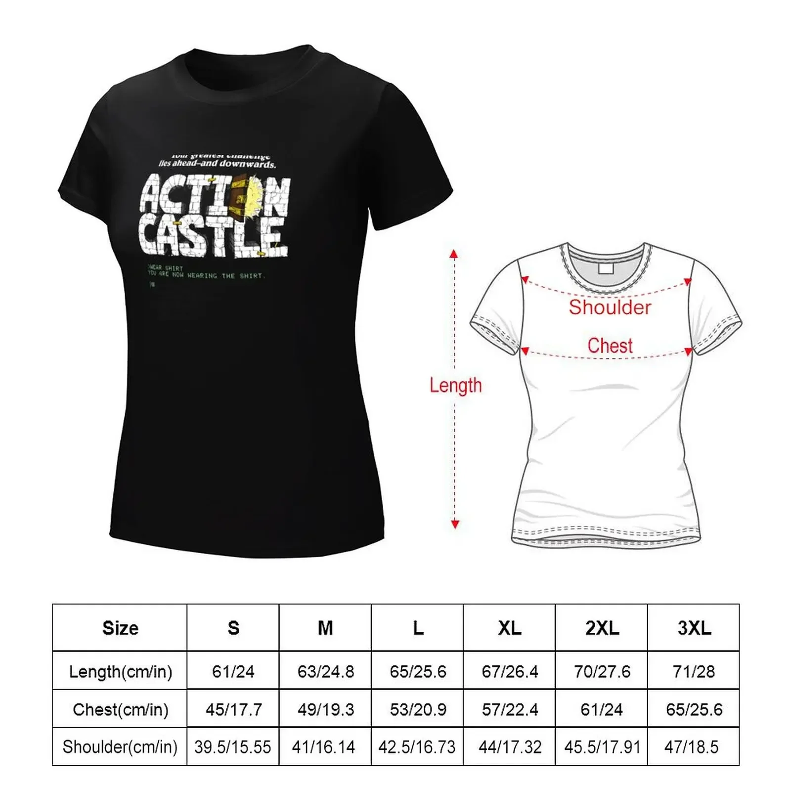 Action Castle T-shirt plus size tops cute clothes lady clothes Women clothing