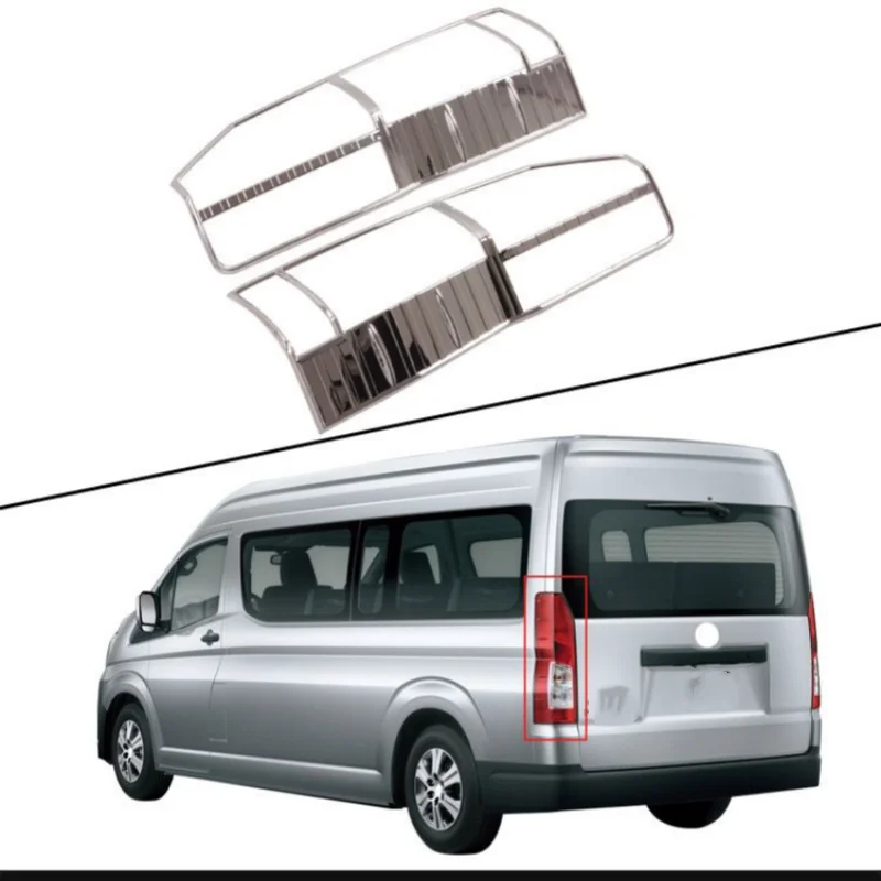 Для Toyota Hiace 300 Series 2019-2022: хромированные накладки на боковые зеркала заднего вида из АБС-пластика задний стеклоочиститель передние противотуманные фары фонарь багажника и двигателя