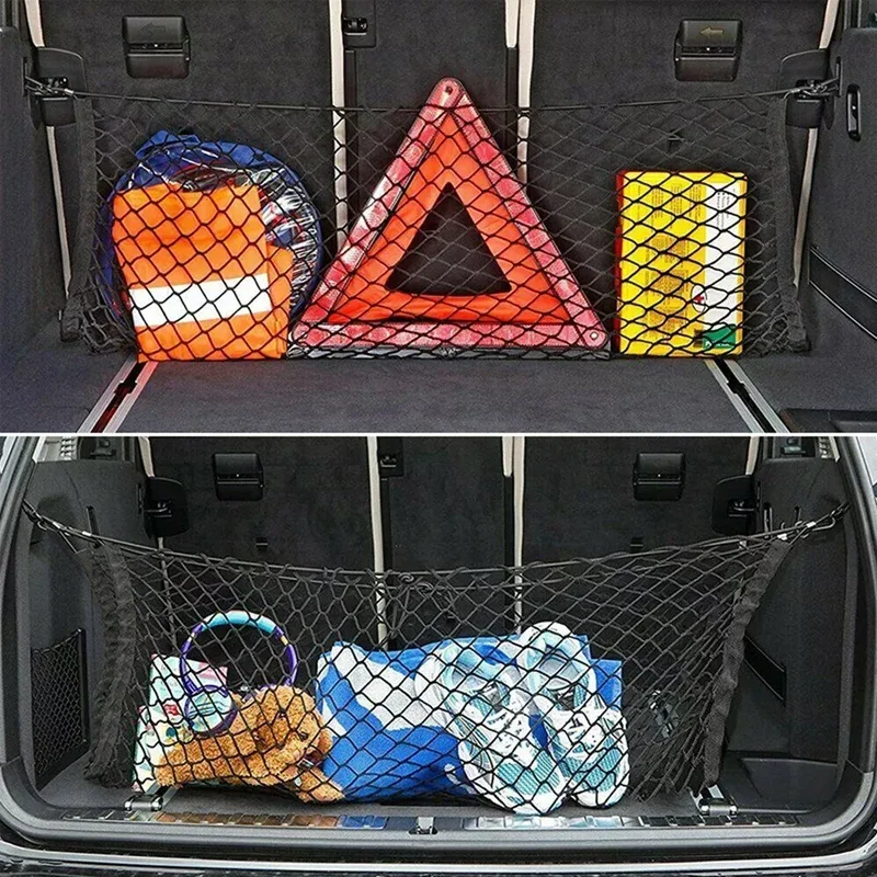 Universal Nylon Car Rear Trunk Net Organizer Adjustable Storage Mesh Elastic String Holder Stretchable Travel Pocket