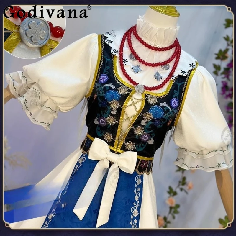 Perfumer Game Cos Dress Women Anime Party Uniform Headwear Dress Female Halloween Sweet Dress Outfits Cosplay Costume