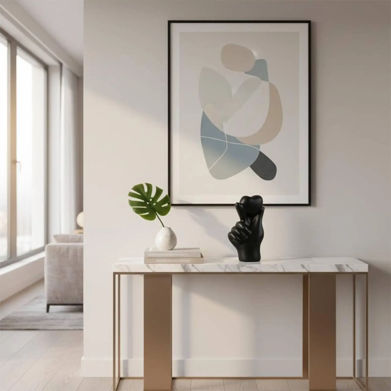 Hand Heart Gesture Figurine Minimalist Design Love Gesture Sculpture Sculpture Trendy Decor for Teenagers, TV Stand, Entryway