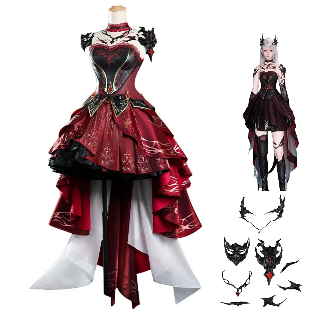 

Костюм для косплея Love and Deep Space, игровая форма для косплея линейки Abyss, полный комплект сексуального красного женского костюма