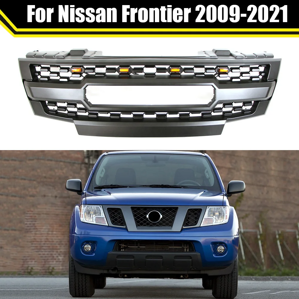 High Quality ABS Car Styling Grille Front Mask Bumper Racing Grill For Nissan Frontier 2009-2021 Radiator Grilles Trims Cover