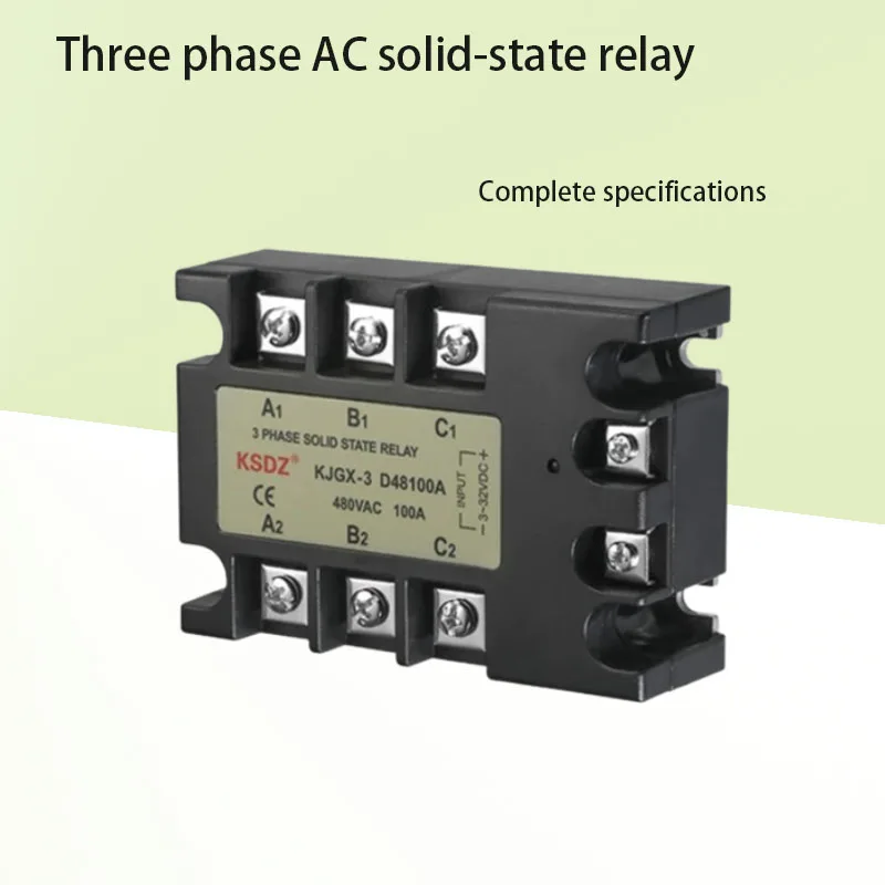 Three phase solid-state relay KJGX-3D48 series specifications 40A 60A 80A 100A DC32V control AC480V industrial module