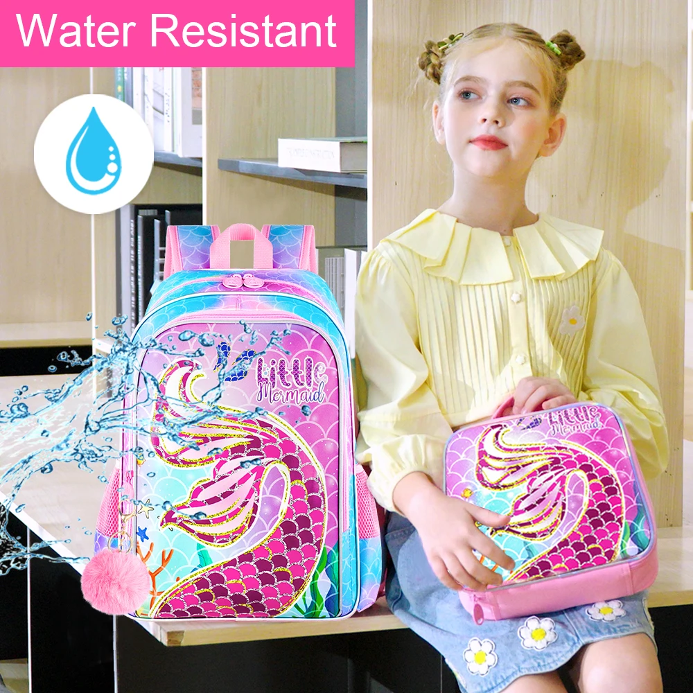 3PCS Kids Backpacks for Girls, 16\