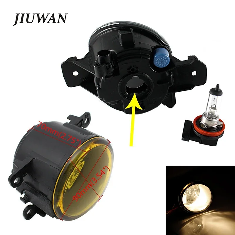 Car Front Bumper Driving Lamps 12V Halogen Fog Lights With ABS Protector Fit For Acura Ford Honda Nissan Subaru