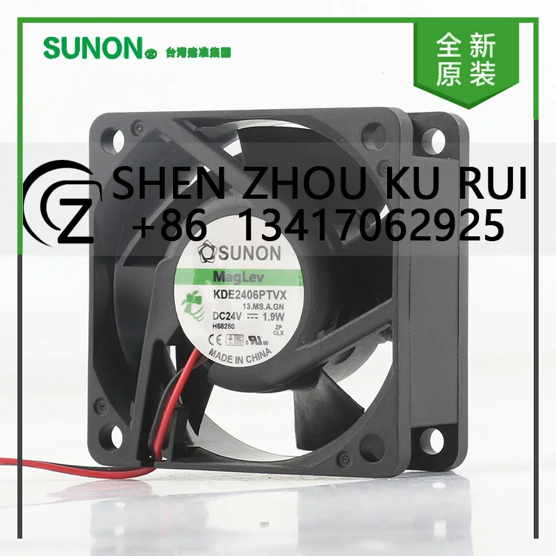 Original Sunon 5V 12V 48V DC 24V 1.9W AC EC 6025 60X60X25MM 6CM magnetic suspension server Mute inverter KDE2406PTVX cooling fan - view 3