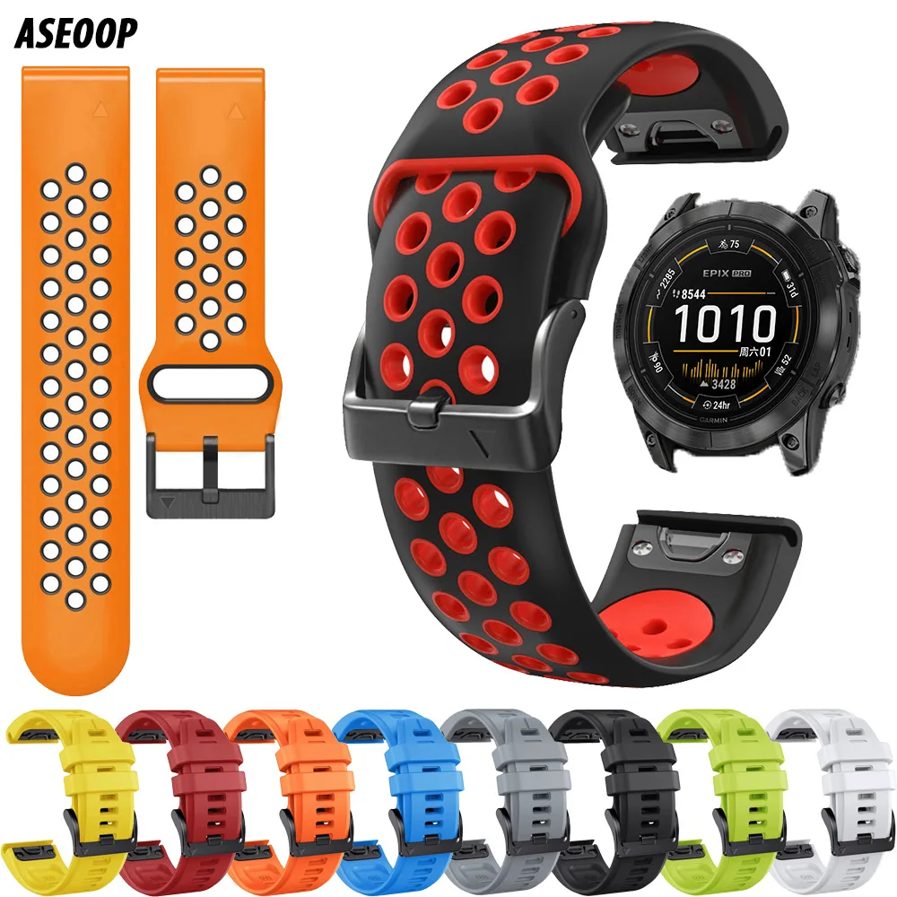 26mm 22mm Horlogeband Armband Voor Garmin Fenix 7X7 6X6 Pro 5X Plus 3HR 955 945 Polsband Epix Gen 2 Afdaling G2 Siliconen Band