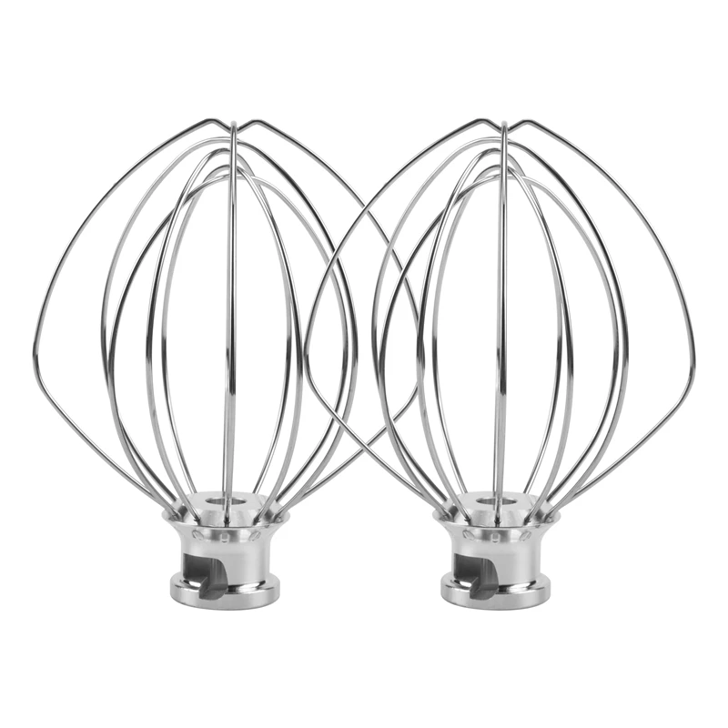 2 pacote de aço inoxidável fio chicote misturador acessório para kitchenaid k45ww farinha bolo balão batedor ovo creme agitador