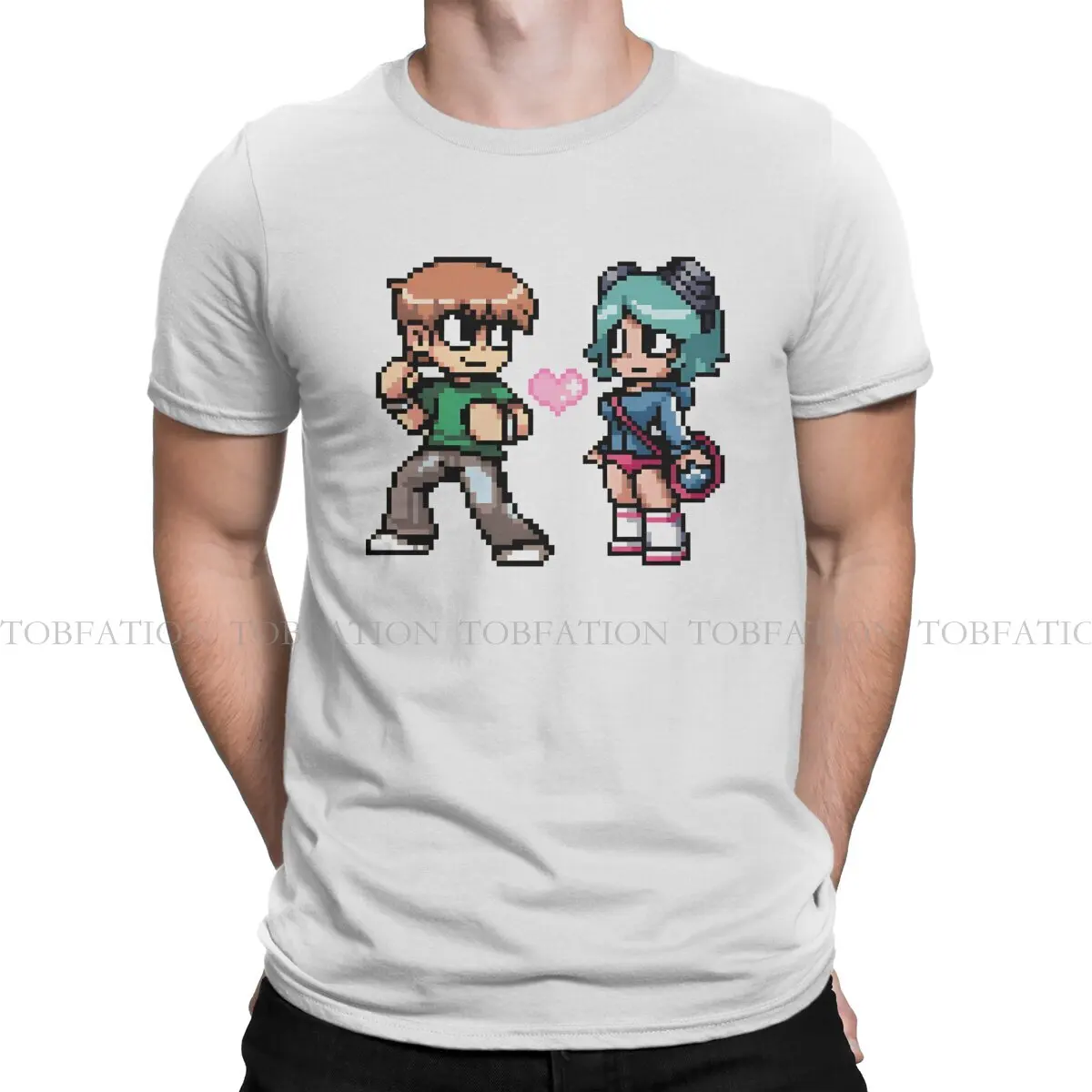 Scott Pilgrim Vs. The World Scott Pilgrim X Ramona Flowers Tshirt Homme Men Clothes 4XL 5XL 6XL 100% Cotton T Shirt