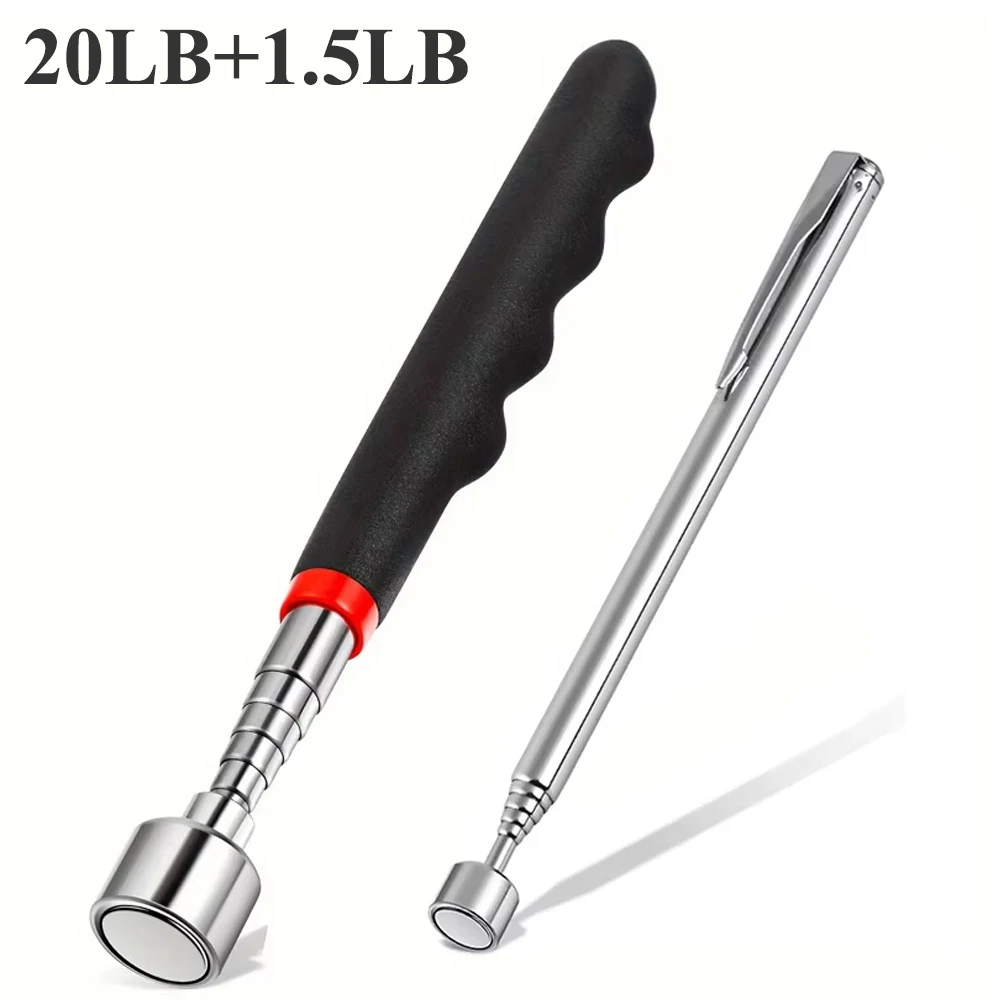 Teleskop-Magnetstift, tragbar, für Metallbearbeitung, praktisches Werkzeug, Magnetkapazität zum Aufnehmen von Muttern, Bolzen, verstellbarer Pickup-Stab