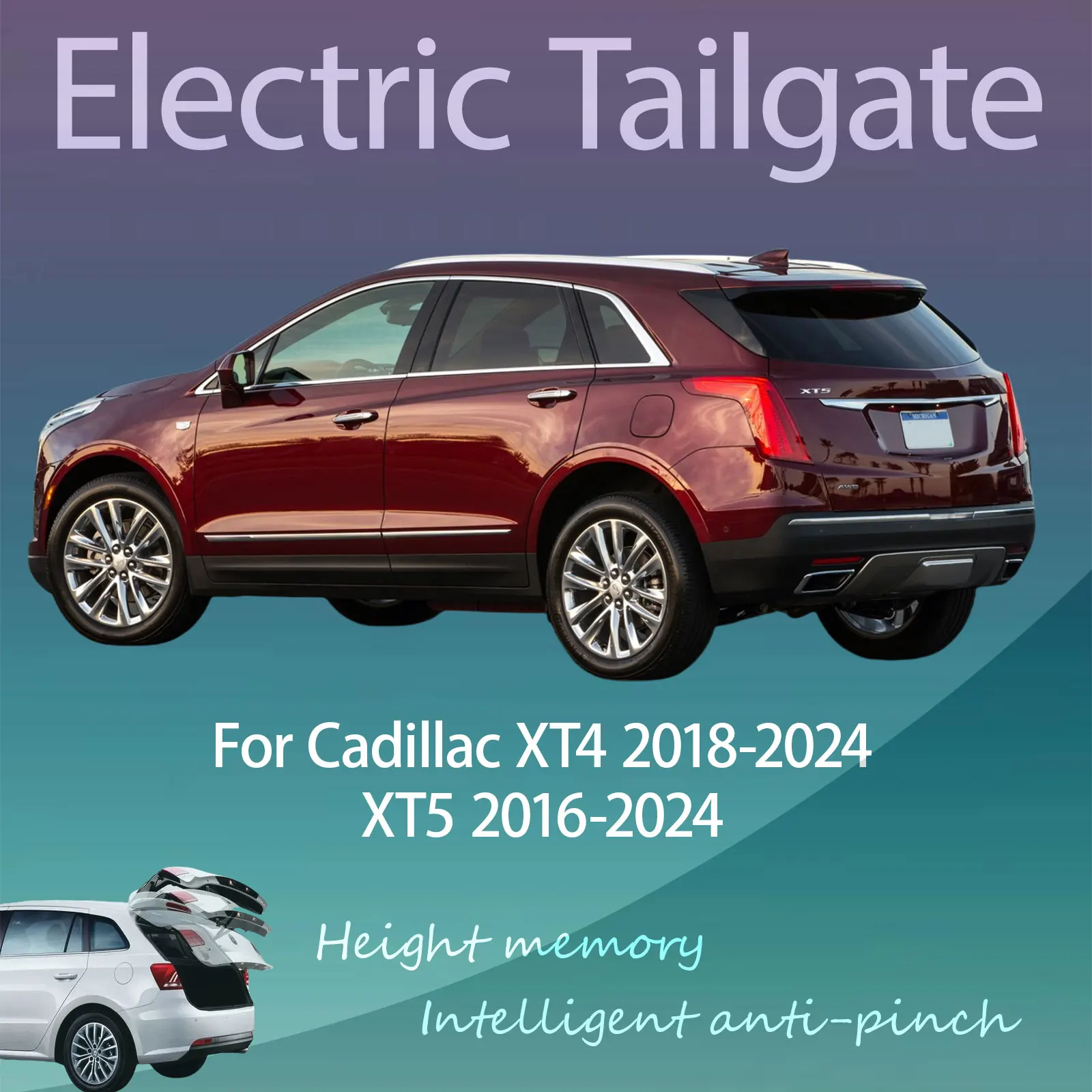 For Cadillac XT4/XT5 2016-2024 Electric Tailgate Hands Free Operation Dual Rod Electric Trunk Suction Smart Control