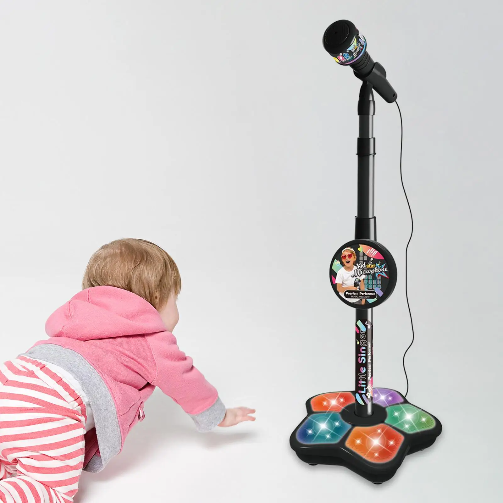 Dziecięca maszyna do karaoke ze światłami dla dzieci w wieku od 3 lat. Prezenty noworoczne