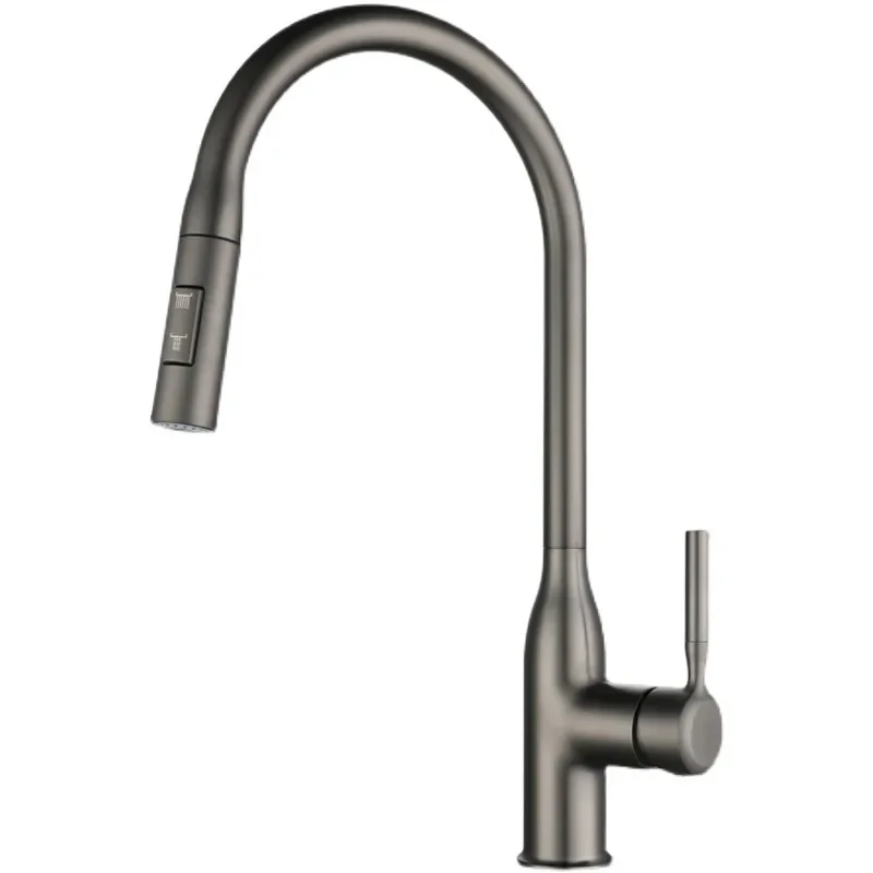 Imagem -03 - Gegve Pull Out Bico Torneira da Cozinha Rotatable Primavera Torneiras de Bronze Misturadora Água Quente e Fria com Pull Down Pulverizador Chrome