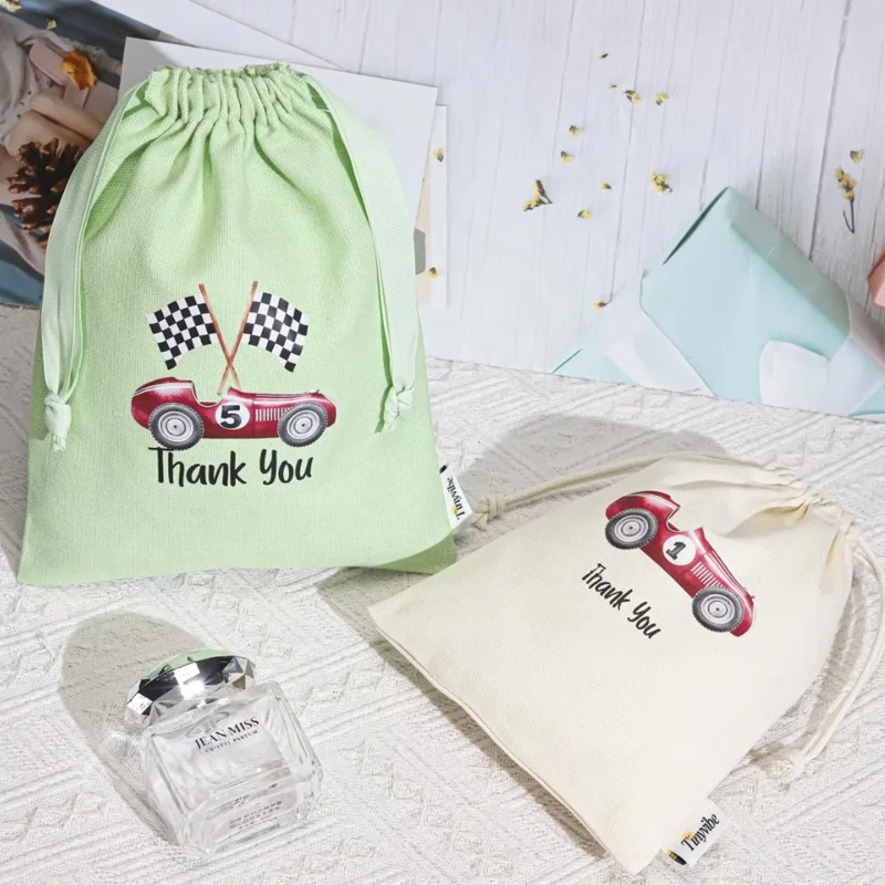 

Colorful Cotton Drawstring Skincare Product Perfume Packing Bag Custom Logo Gift Makeup Jute Pouch