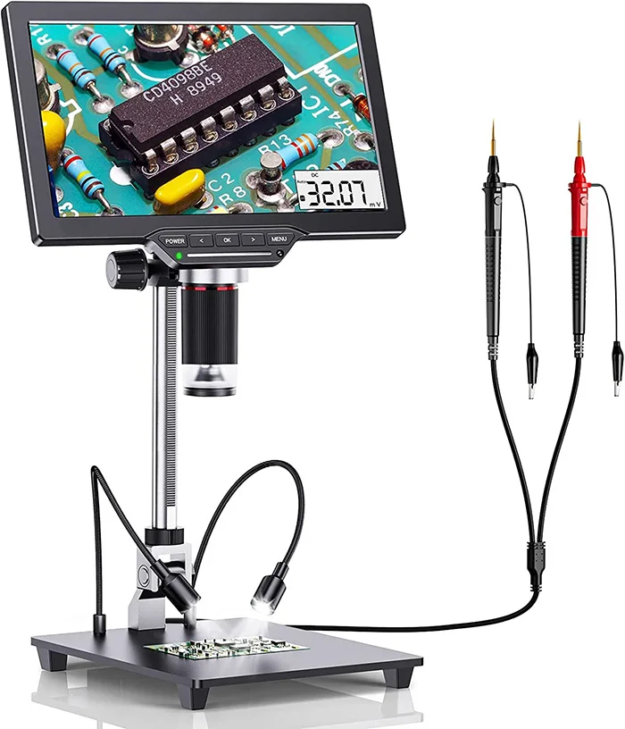 

13MP 1300X 7.0 Inch LCD Soldering Microscope with Multimeter Function For Electronics Repair VMS700M