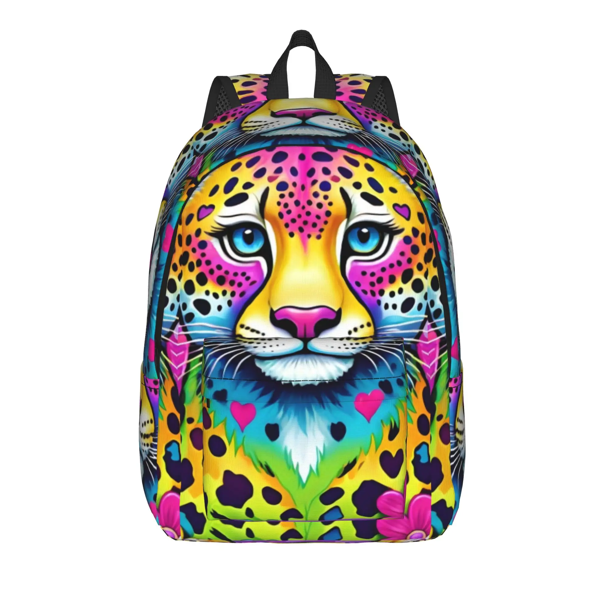 Colorful Leopard Art Backpack  Travel Backpacks Men Casual School Bags Designer Large Rucksack