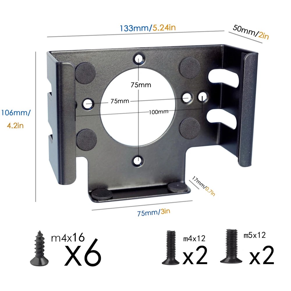 

Display Bracket for Mac Mini M4/M4 Pro 2024 Under Desk Stand Holder for VESA Connection Bracket For M4/M4 Pro Wall Mount