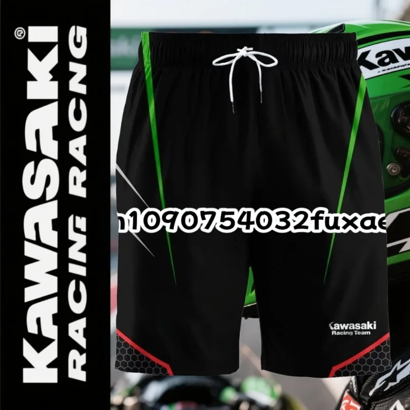 

Популярные летние быстросохнущие дышащие мотоциклетные шорты Kawasaki и внедорожные мотоциклетные спортивные шорты, спортивные шорты на открытом воздухе