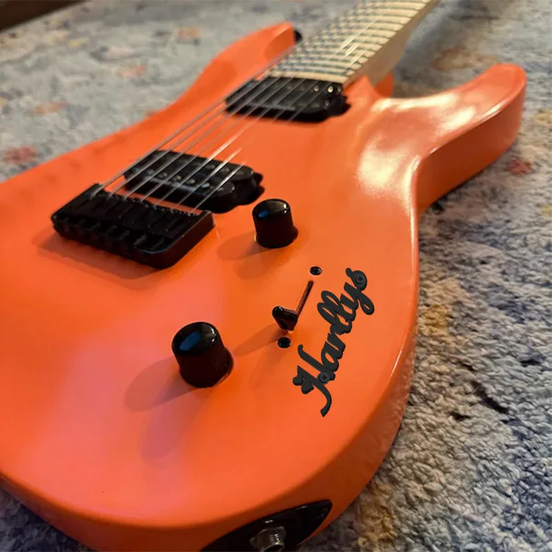 [Custom] Decorative guitar nameplate with a unique heart-shaped design—a must-have for music enthusiasts
