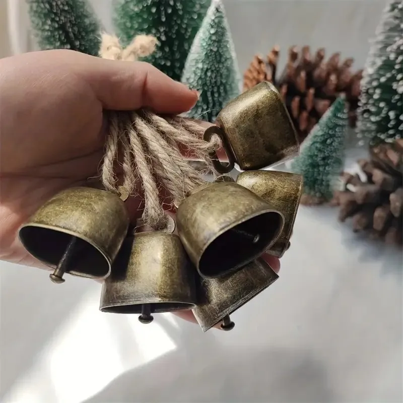 [Christmas] 5/10/30pcs Cow and Sheep Bells, Pet Bells,Christmas Decoration Jingle Bells on Twine,Cow Bells Christmas Decorations