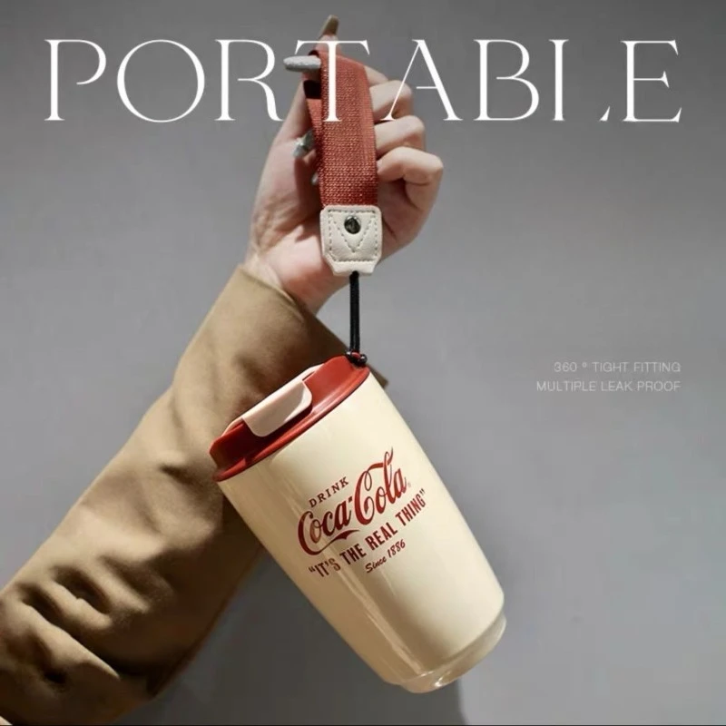 Cola Stylish Insulated Coffee Tumbler 316 Stainless Steel Water Cup for Women Portable Vacuum Flask for Outdoor Sports Daily