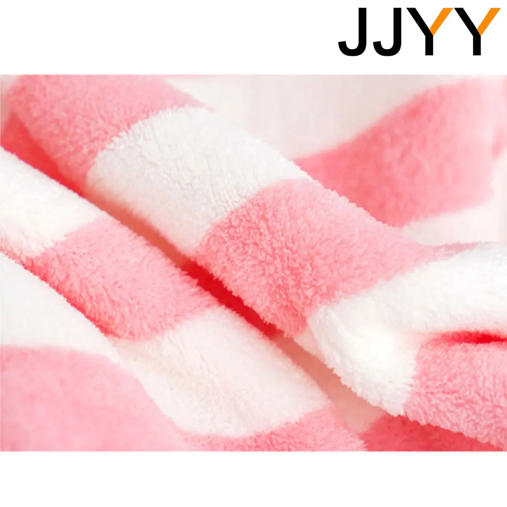 JJYY Microfiber Strong Absorbent Microfiber Dry Hair Towel Absorbent Quick Dry Striped Shower Cap  Bathroom Accessories