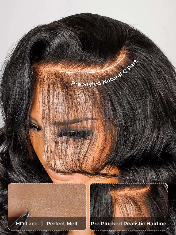 Alipearl Hair Salon Style-Glueless Bouncy Wavy 6*8 Lace Front Wig Human Hair Side Part Ready To Go Wigs With Drawstring