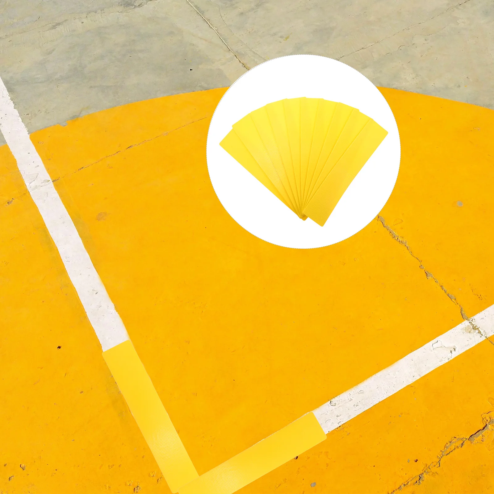 

10 Pcs Yellow Landmark Mats Markers Court Lines Tennis Aids Gym Accessories Sports Supplies Carpet Markers Basketball Kits