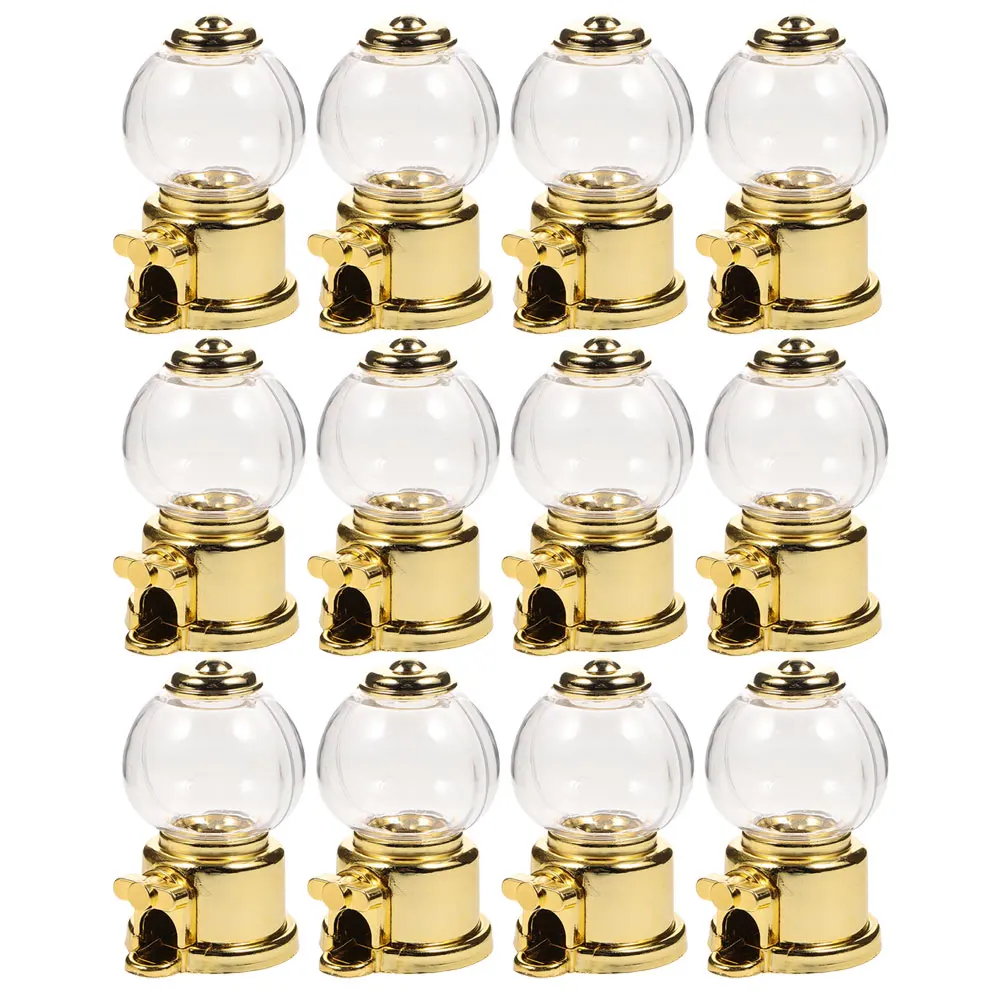 

12 Pcs Dispenser Boxes Fun Lovely Gumball Machine Wedding Decor Gathering Containers Desktop Toy