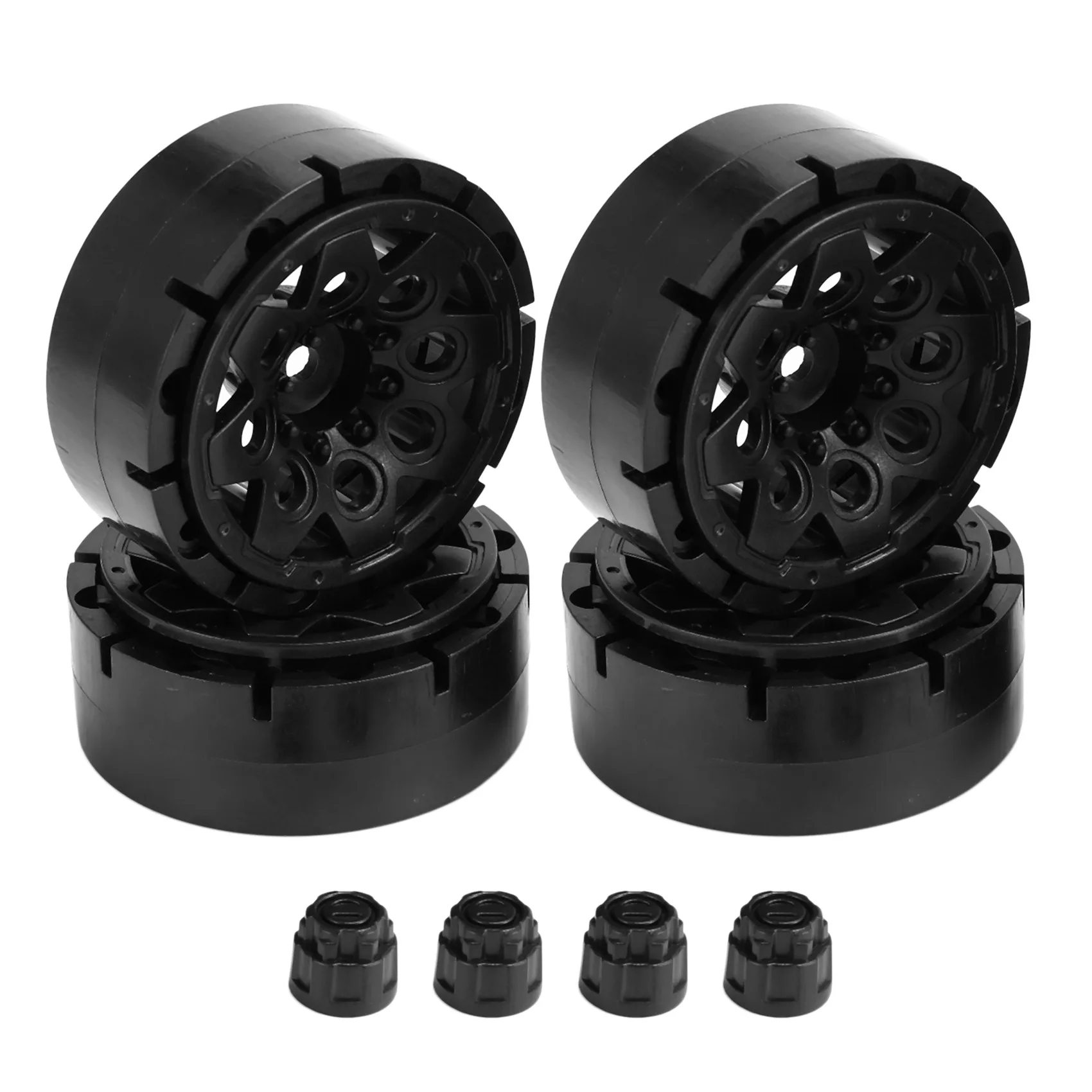 A45F-4PCS Plastic Beadlock 1.9 Wheel Hub Rim For 1/10 RC Crawler Car Axial SCX10 90046 AXI03007 Traxxas TRX4 RC4WD D90