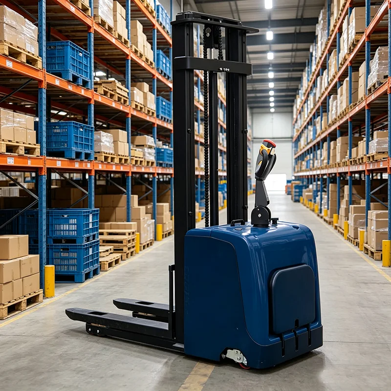 Walkie Semi Electric Stacker 1.5Ton Pallet Stacker Truck for Logistics Warehouse