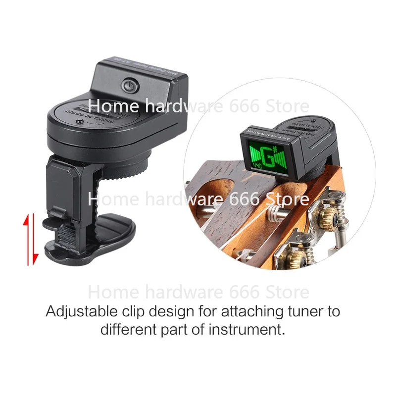 JT-306 Acoustic Guitar Tuner Digital LCD Clip-on Tuner for Electric Guitar Bass Violin Ukulele Guitar Parts &