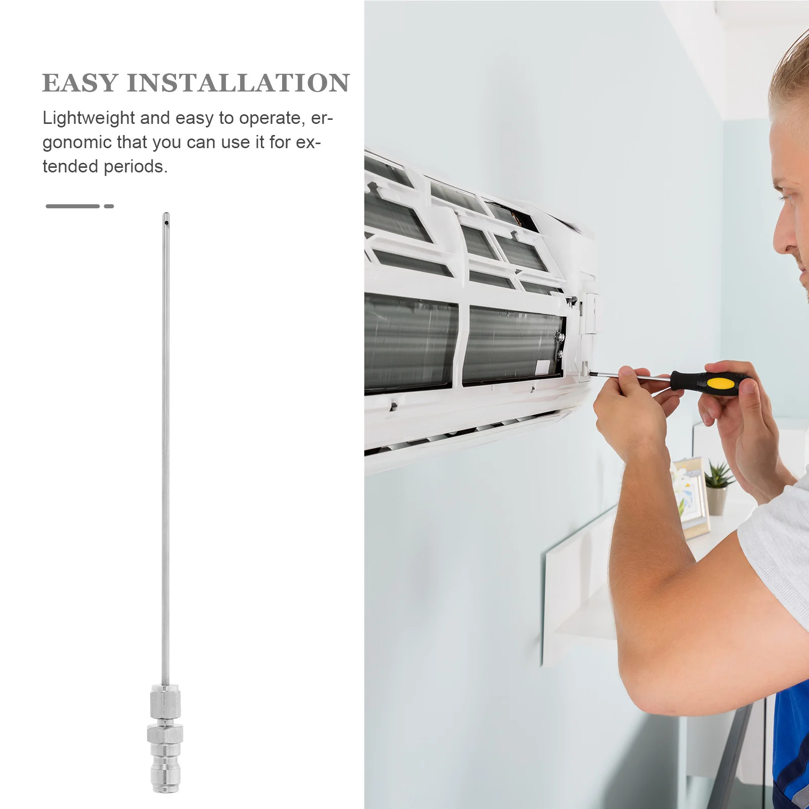 

High Pressure Washer Spray Needle Stainless Steel Flush Wand Cleaning Machine Tank Rinser Durable Flush Kit for Appliances