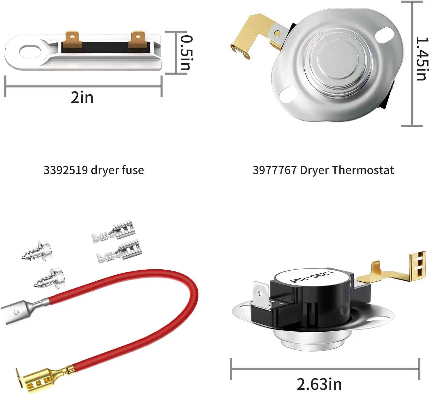 279838 Dryer Heating Element compatible with Whirlpool Kenmore Maytag Dryer Heating Element Parts Replace AP3094254 8565582