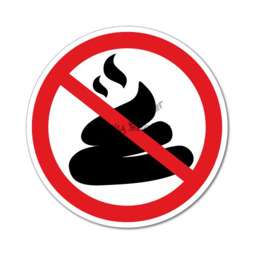

No Pooping Dog Sign Sticker Decal Safety Sign Car Vinyl Exterior Camper Windows Windshield Motorcycle Stickers